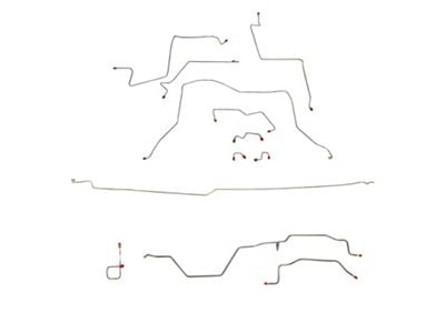 Fine Lines Complete Brake Line Kit; Steel (95-97 4WD RAM 2500 Quad Cab w/ 8-Foot Box, 4-Wheel ABS & Manual Transmission)