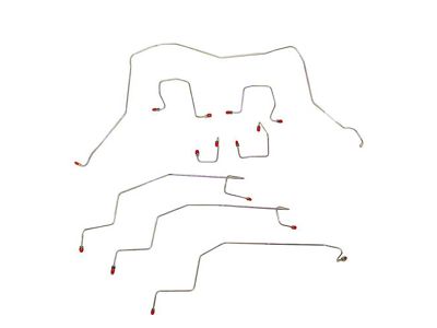 Fine Lines Complete Brake Line Kit; Steel (01-02 4WD RAM 2500 Regular Cab w/ 8-Foot Box, 4-Wheel ABS, Disc Brakes & Manual Transmission)