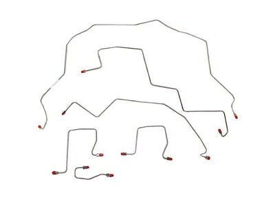 Fine Lines Complete Brake Line Kit; Steel (98-01 4WD RAM 2500 Quad Cab w/ 8-Foot Box, 2-Wheel ABS & Manual Transmission)