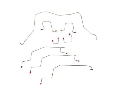 Fine Lines Complete Brake Line Kit; Steel (98-01 4WD RAM 2500 Quad Cab w/ 6.4-Foot Box, 4-Wheel ABS & Automatic Transmission)