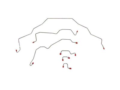 Fine Lines Front Brake Line Kit; Stainless (94-95 2WD RAM 2500 w/ 2-Wheel ABS & One Block on Driver Side Frame)