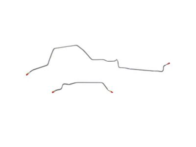 Fine Lines Rear Brake Line Kit; Stainless (98-01 RAM 2500 w/ Manual Transmission & Drum Brakes)