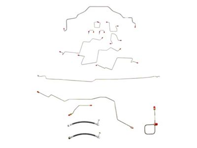 Fine Lines Complete Brake Line Kit; Stainless (01-02 2WD RAM 3500 Quad Cab SRW w/ 8-Foot Box)