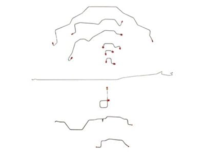 Fine Lines Complete Brake Line Kit; Stainless (95-97 2WD RAM 3500 Regular Cab SRW w/ 8-Foot Box)