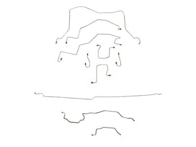 Fine Lines Complete Brake Line Kit; Stainless (98-01 4WD RAM 3500 Quad Cab DRW w/ 8-Foot Box)