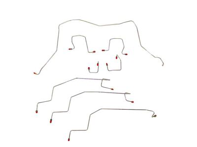 Fine Lines Front Brake Line Kit; Stainless (98-02 4WD RAM 3500 w/ 4-Wheel ABS)