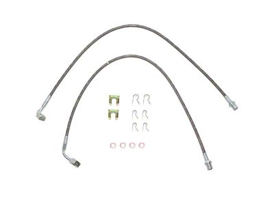 Fine Lines Braided Stainless Brake Hose Kit; Front (05-06 Sierra 1500)