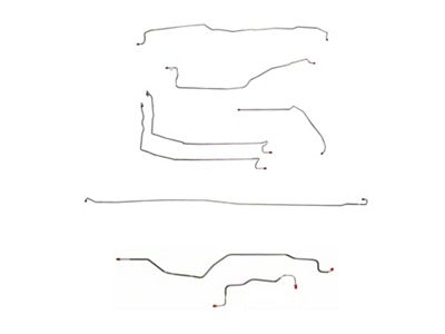 Fine Lines Complete Brake Line Kit; Stainless (99-02 4WD Sierra 1500 Regular Cab w/ 8-Foot Long Box)