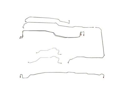 Fine Lines Complete Brake Line Kit; Stainless (07-08 4WD Sierra 1500 Extended Cab, Crew Cab w/ Rear Drum Brakes & w/o Traction Control)