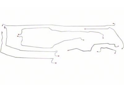 Fine Lines Complete Brake Line Kit; Steel (99-02 Sierra 1500 Extended Cab w/ 5.80-Foot Short Box)