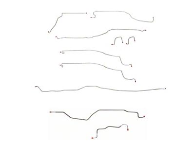 Fine Lines Complete Brake Line Kit; Steel (03-04 4WD Sierra 1500 Regular Cab w/ 6.50-Foot Standard Box)