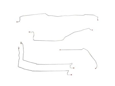 Fine Lines Front Brake Line Kit; Stainless (05-06 4WD Sierra 1500 w/ Rear Drum Brakes)