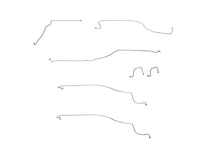 Fine Lines Front Brake Line Kit; Stainless (03-04 2WD Sierra 1500 w/ Rear Disc Brakes)