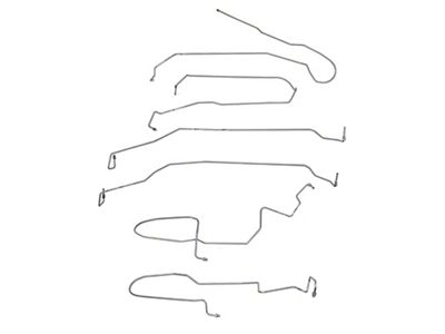 Fine Lines Front Brake Line Kit; Stainless (14-18 Sierra 1500 w/ Traction Control)