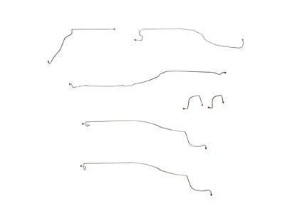 Fine Lines Front Brake Line Kit; Steel (03-04 2WD Sierra 1500 w/ Rear Disc Brakes)