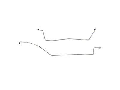 Fine Lines Rear Brake Line Kit; Stainless (07-18 Sierra 1500 w/ Traction Control & Rear Disc Brakes)