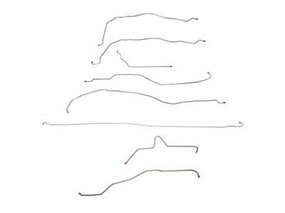 Fine Lines Complete Brake Line Kit; Stainless (01-06 6.0L Sierra 2500 HD Regular Cab w/ 8-Foot Long Box)