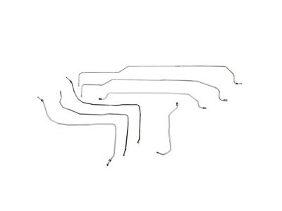 Fine Lines Fuel Lines; Stainless (01-03 6.0L, 8.1L Sierra 3500 HD Regular Cab w/ 8-Foot Long Box)