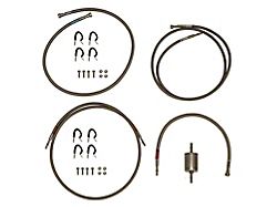 Fine Lines Quick Fix Fuel Line Kit; Braided Stainless (01-03 6.0L, 8.1L Sierra 3500 HD Regular Cab)