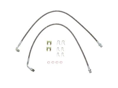 Fine Lines Braided Stainless Brake Hose Kit; Front (04-06 Silverado 1500)