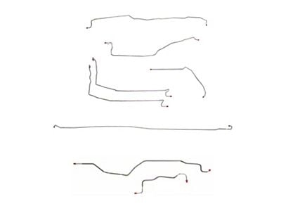 Fine Lines Complete Brake Line Kit; Stainless (99-02 4WD Silverado 1500 Regular Cab w/ 8-Foot Long Box)