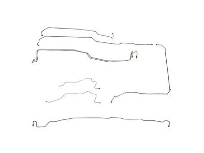 Fine Lines Complete Brake Line Kit; Stainless (07-08 4WD Silverado 1500 Extended Cab, Crew Cab w/ Rear Drum Brakes & w/o Traction Control)