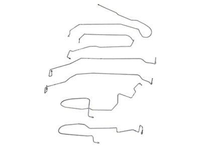 Fine Lines Front Brake Line Kit; Steel (14-18 Silverado 1500 w/ Traction Control)