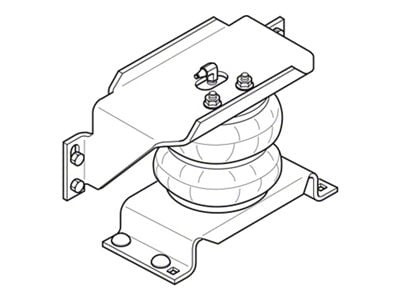 Firestone Ride-Rite Manual Fill Rear Air Helper Spring Kit (07-24 RAM 3500 Cab & Chassis)