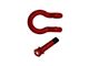 Fishbone Offroad 3/4-Inch D-Ring Shackles; Red