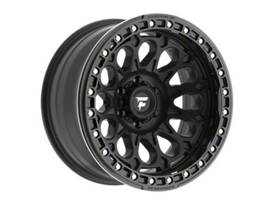 Fittipaldi Offroad FB153 Satin Black with Gloss Black Forged Ring 6-Lug Wheel; 20x10; -38mm Offset (04-08 F-150)