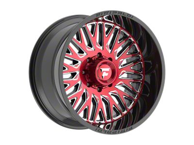 Fittipaldi Offroad FA07 Gloss Black Machined Face with Red Tint and Milled Windows 8-Lug Wheel; 22x12; -44mm Offset (11-14 Sierra 2500 HD)