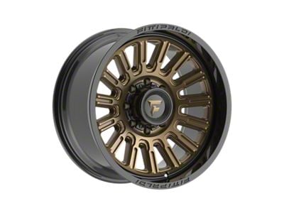 Fittipaldi Offroad FA24 Gloss Bronze with Gloss Black Lip 8-Lug Wheel; 20x10; -19mm Offset (11-14 Sierra 2500 HD)