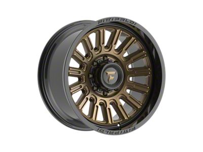 Fittipaldi Offroad FA24 Gloss Bronze with Gloss Black Lip 8-Lug Wheel; 20x10; -19mm Offset (11-14 Sierra 3500 HD SRW)