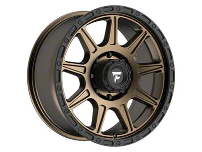 Fittipaldi Offroad FT104 Satin Bronze with Satin Black Lip 8-Lug Wheel; 20x9; 18mm Offset (11-14 Sierra 3500 HD SRW)