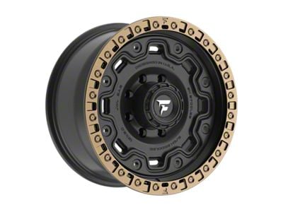 Fittipaldi Offroad FT100 Satin Black with Bronze Ring 8-Lug Wheel; 18x9; 18mm Offset (11-14 Silverado 2500 HD)