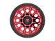 Fittipaldi Offroad FT101 Gloss Red with Machined Face, Red Tint and Satin Black Lip 8-Lug Wheel; 18x9; 18mm Offset (11-14 Silverado 3500 HD SRW)