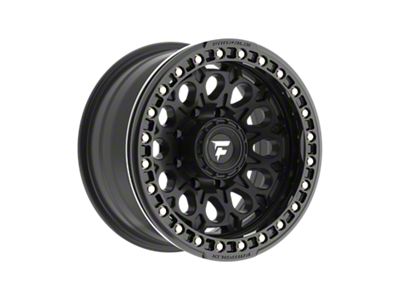 Fittipaldi Offroad FB153 Satin Black with Gloss Black Forged Ring 8-Lug Wheel; 17x9; -15mm Offset (11-16 F-250 Super Duty)