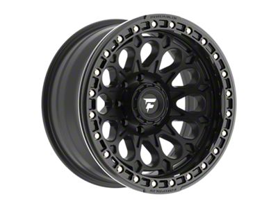 Fittipaldi Offroad FB153 Satin Black with Gloss Black Forged Ring 8-Lug Wheel; 20x10; -38mm Offset (11-16 F-250 Super Duty)