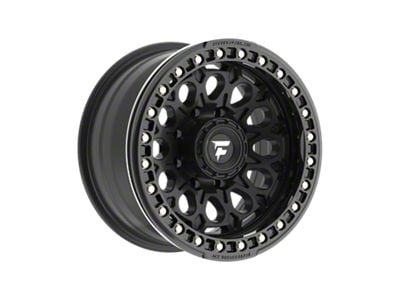 Fittipaldi Offroad FB153 Satin Black with Gloss Black Forged Ring 8-Lug Wheel; 17x9; -15mm Offset (11-16 F-350 Super Duty SRW)