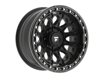 Fittipaldi Offroad FB153 Satin Black with Gloss Black Forged Ring 8-Lug Wheel; 20x10; -38mm Offset (11-16 F-350 Super Duty SRW)