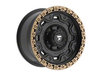 Fittipaldi Offroad FT100 Satin Black with Bronze Ring 8-Lug Wheel; 18x9; 18mm Offset (15-19 Silverado 2500 HD)