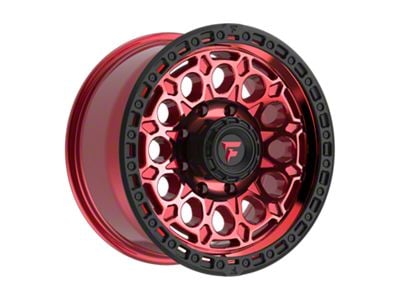 Fittipaldi Offroad FT101 Gloss Red with Machined Face, Red Tint and Satin Black Lip 8-Lug Wheel; 18x9; 18mm Offset (15-19 Silverado 2500 HD)