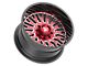 Fittipaldi Offroad FA07 Gloss Black Machined Face with Red Tint and Milled Windows 8-Lug Wheel; 22x12; -44mm Offset (17-22 F-350 Super Duty SRW)