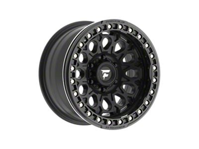 Fittipaldi Offroad FB153 Satin Black with Gloss Black Forged Ring 6-Lug Wheel; 17x9; -15mm Offset (21-24 F-150)