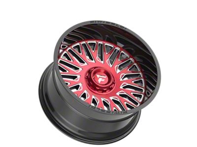 Fittipaldi Offroad FA07 Gloss Black Machined with Red Tint 6-Lug Wheel; 22x12; -44mm Offset (07-13 Sierra 1500)