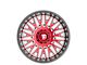 Fittipaldi Offroad FA07 Gloss Black Machined with Red Tint 6-Lug Wheel; 22x12; -44mm Offset (07-13 Sierra 1500)