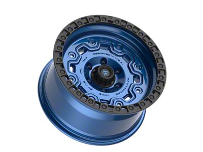 Fittipaldi Offroad FT100 Satin Blue with Black Ring 6-Lug Wheel; 17x9; -12mm Offset (07-13 Sierra 1500)