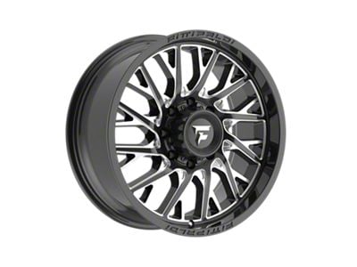 Fittipaldi Offroad FA08 Gloss Black Milled 8-Lug Wheel; 20x9; 18mm Offset (11-14 Sierra 2500 HD)