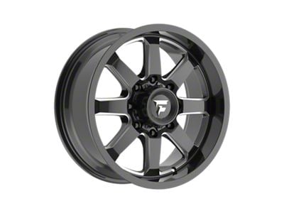 Fittipaldi Offroad FA16 Gloss Black Milled 8-Lug Wheel; 20x9; 12mm Offset (15-19 Silverado 2500 HD)