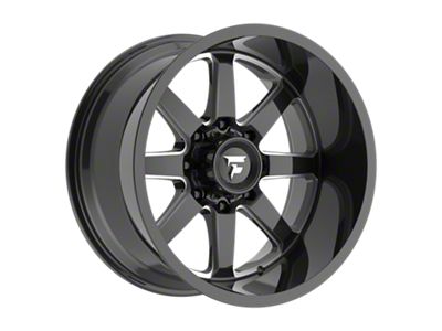 Fittipaldi Offroad FA16 Gloss Black Milled 8-Lug Wheel; 22x12; -51mm Offset (15-19 Silverado 2500 HD)